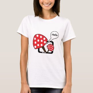 Red Mushroom Saying Hello From Television