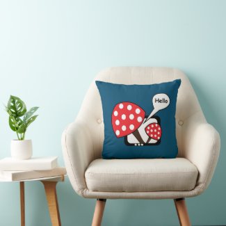Red Mushroom Saying Hello From Television