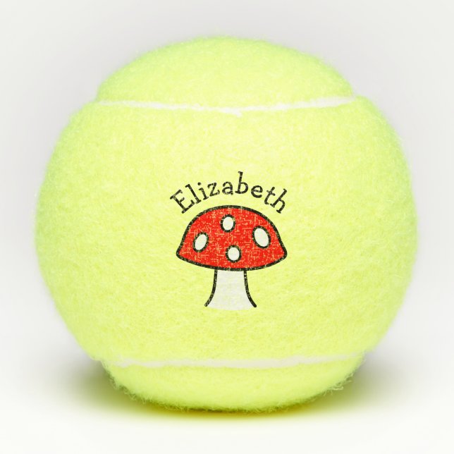 Red Mushroom Tennis Balls (Front)
