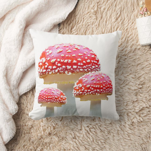 Red Mushroom Throw Pillow (Blanket)
