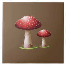 Red Mushroom Tile Set