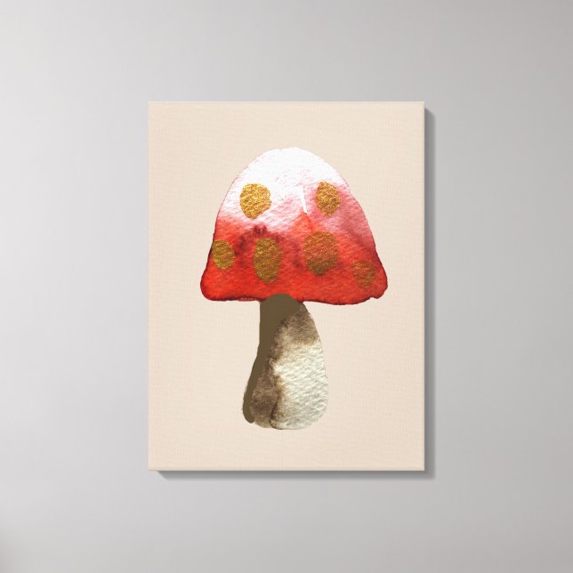 Red Mushroom Toadstool magic Canvas Print (Front)