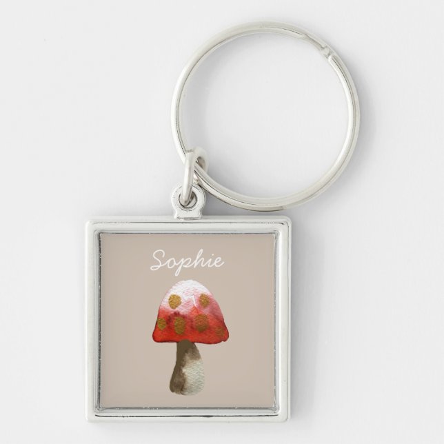 Red Mushroom Toadstool magic Keychain (Front)