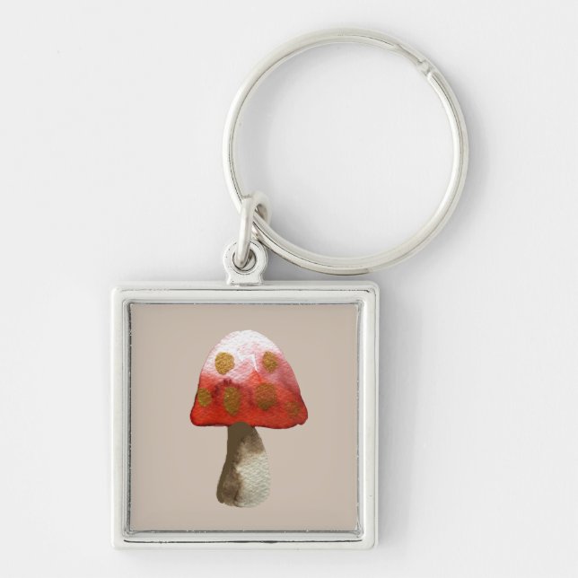 Red Mushroom Toadstool magic Keychain (Front)