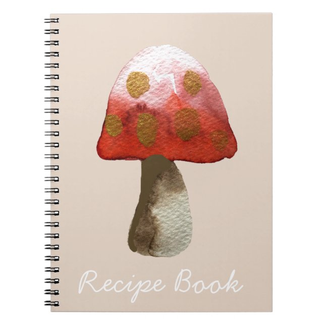 Red Mushroom Toadstool magic Notebook (Front)