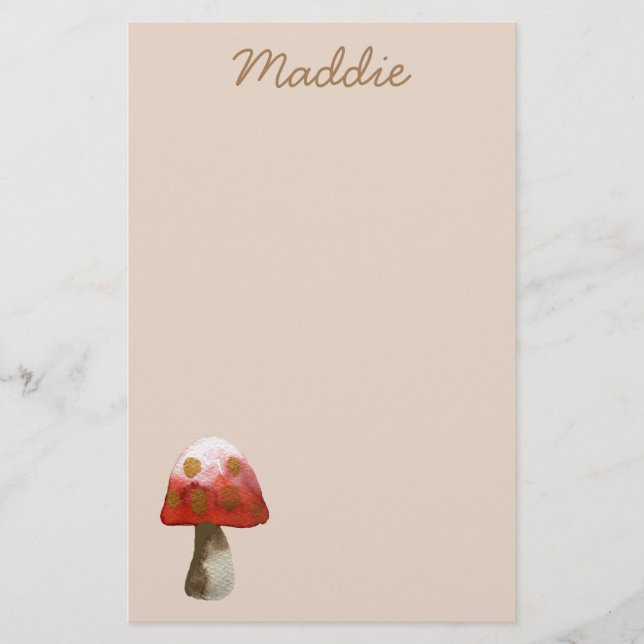 Red Mushroom Toadstool magic Stationery (Front)