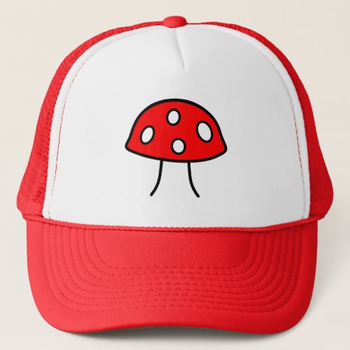 Red Mushroom Trucker Hat