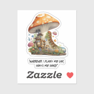 Red Mushroom Woodland Sticker