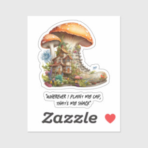Red Mushroom Woodland Sticker