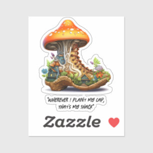 Red Mushroom Woodland Sticker