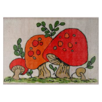 Red Mushrooms ~ Cutting Board by Andy2302 at Zazzle