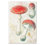 Red mushrooms morel faded distressed background tissue paper