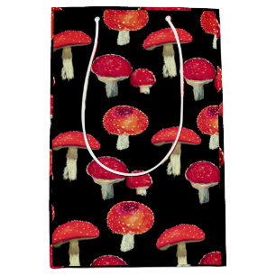 Red mushrooms pattern   Bathroom Towel Set Medium Gift Bag