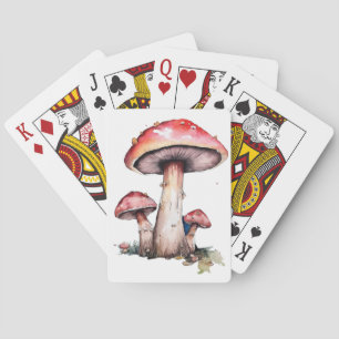 Red Mushrooms Poker Cards