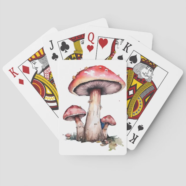 Red Mushrooms Poker Cards (Back)