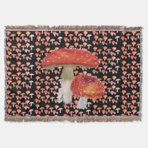 Red Mushroom Wrapping Paper by Sex Art
