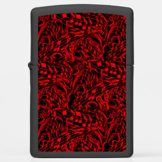 RED MUSIC NOTES ZIPPO LIGHTER