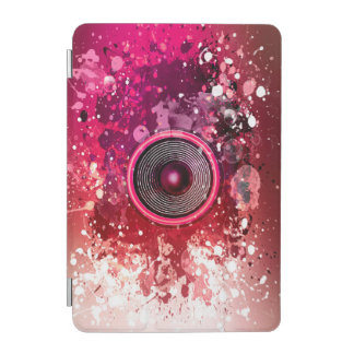 Red music speaker and paint splatters iPad mini cover