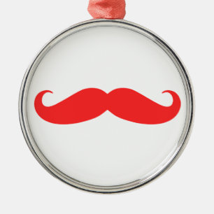 Red Mustache Christmas Ornament