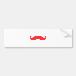 Red Mustache Stache for Christmas Bumper Sticker