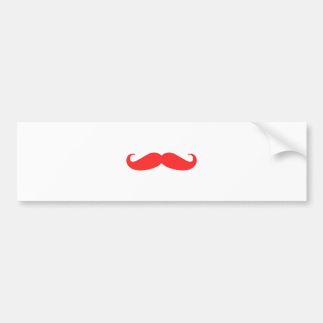 Red Mustache Stache for Christmas Bumper Sticker (Front)