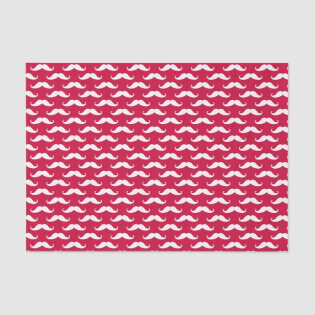 Red Mustache Valentine Tissue Paper (Front)