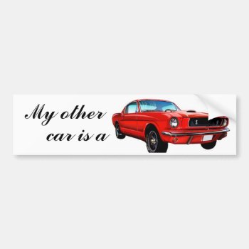 Red Mustang Bumper Sticker by karlajkitty at Zazzle
