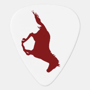 Red Mustang Guitar Pick by images2go at Zazzle