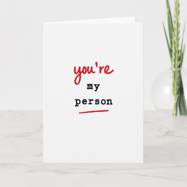 Red My Person Soulmate Card (Front)