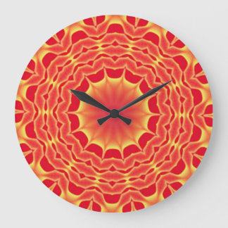 Red Mystery, Mandala Art Wall Clock