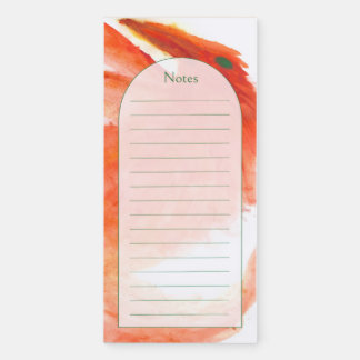Red Mythical Bird Magnetic Notepad