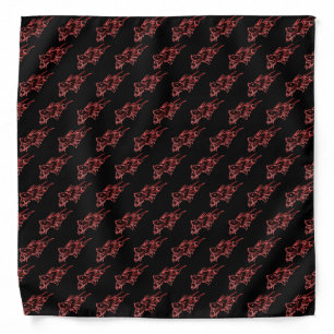 Red Mythical Dragon Head Bandana
