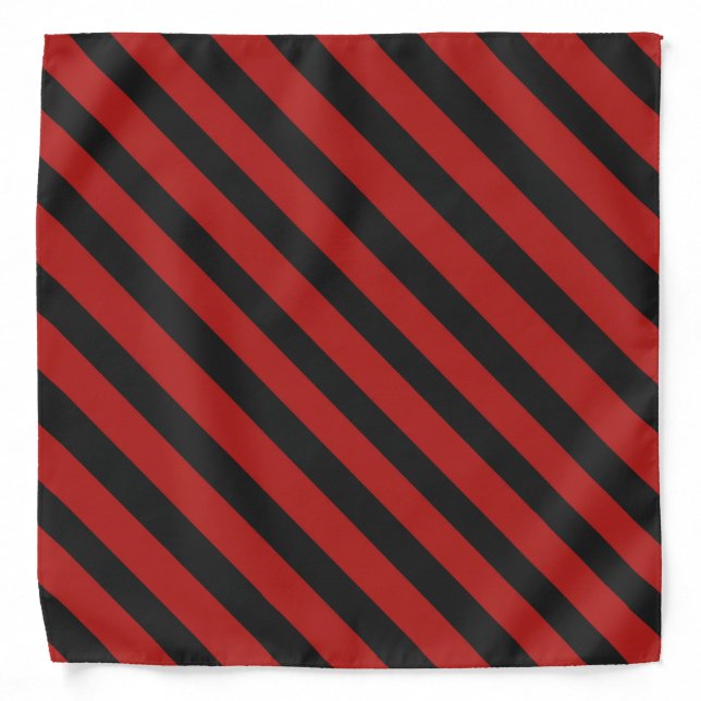 Red 'n Black Pirate Stripes Bandana (Front)