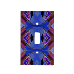 Red N Blue Geometric Abstract Light Switch Cover