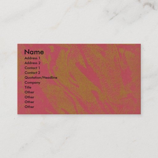 Customizable Red n Gold business cards
