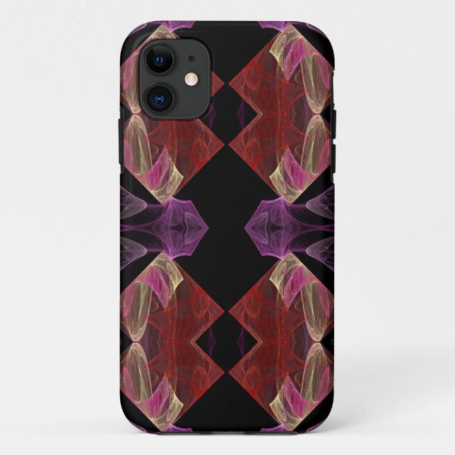 Red n Purp Fractal iPhone 5 Case-Mate Barely There Case (Back)