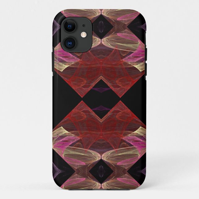 Red n Purple Fractal iPhone 5 Custom Case-Mate ID Case (Back)