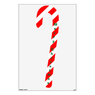Red n White Candy Cane Stripes Wall Decal