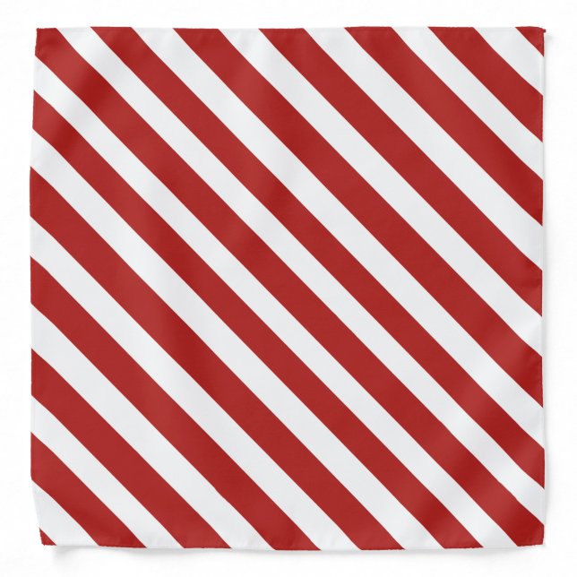 Red 'n White Pirate Stripes Bandana (Front)