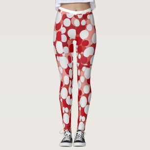 Red n White Polka Dot Leggings