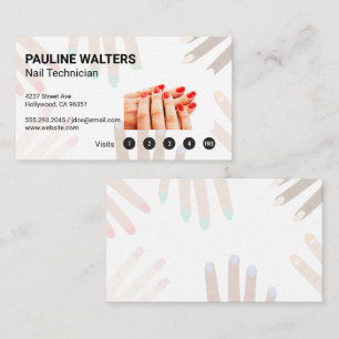 Red Nail Hands   Loyalty Cards