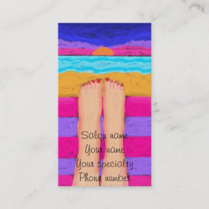 Red Nails in the Sunset Business Card