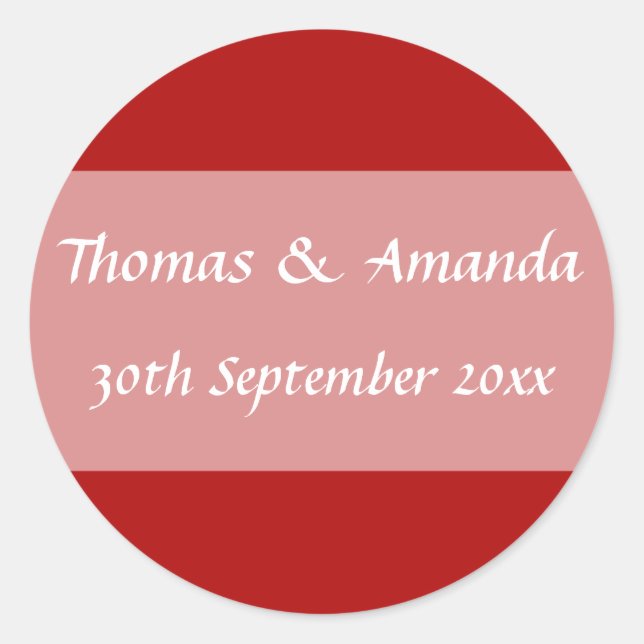 Red Name & Date Envelope Seal (Front)