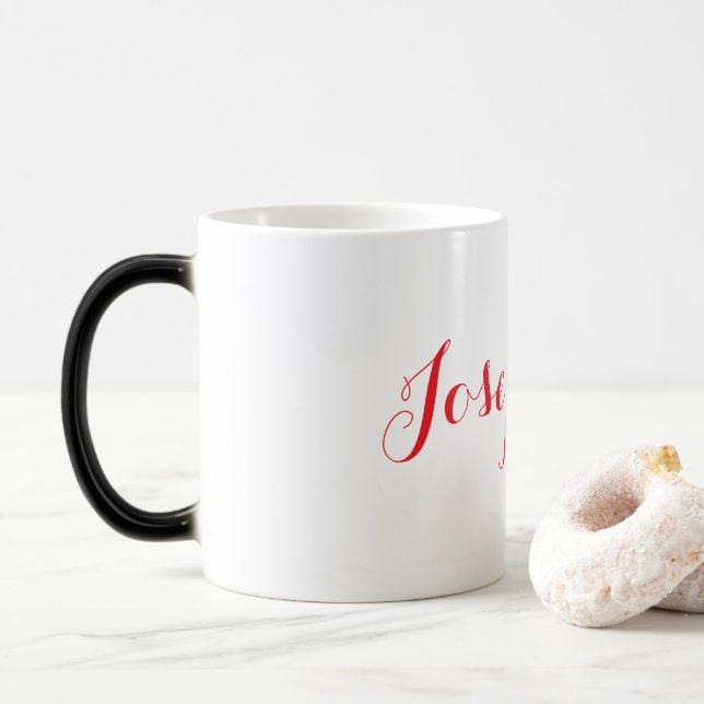 Red Name Josephine Morphing Mug (With Donut)