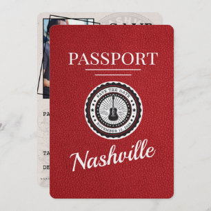 Red Nashville Passport Save The Date