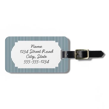 Red nautical anchor on striped blue background bag tag Red nautical anchor on striped blue background bag tag