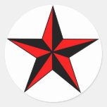 Red Nautical Star Stickers at Zazzle