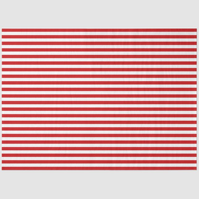 Red Nautical Stripe Gift Wrap Tissue Tissue Paper (Front)
