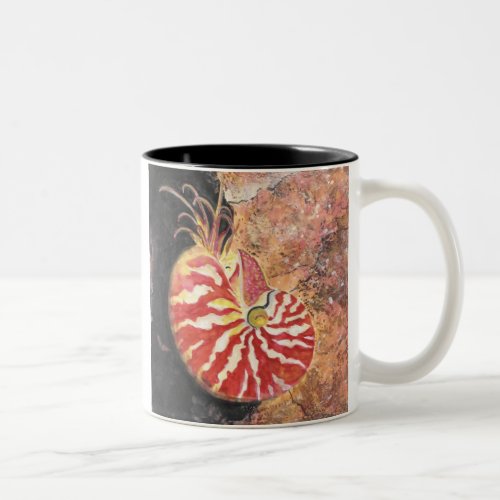 Red Nautilus Two_Tone Coffee Mug