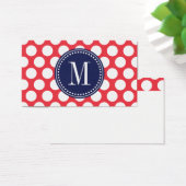 Red & Navy| Big Polka Dots Monogrammed (Desk)